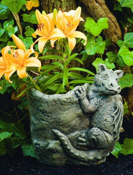 Flo Dragon Sculpture Garden Planter